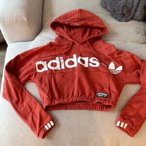 Adidas Scarlet Cropped Hoodie